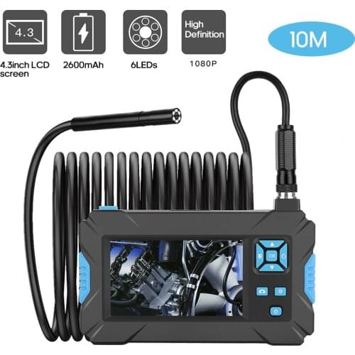 P30 Blue Hand-held Endoscopes Industrial 4.3inch High-definition 1080P Display Screen Borescope Industrial Pipe Endoscope