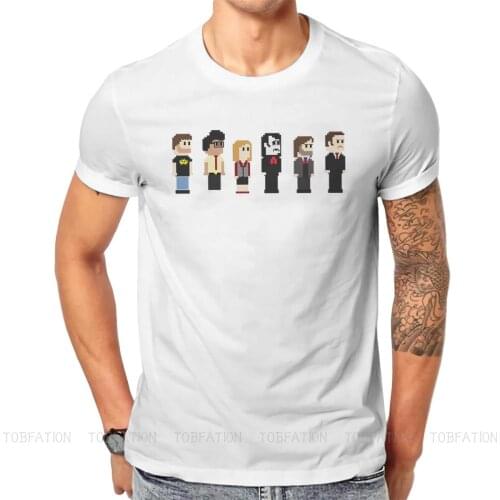 Pixel TShirt for Men 8 Bit IT Crowd Basic Summer Tee T Shirt Novelty New Design Fluffy
