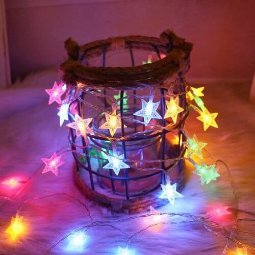 Star String LED Decor Lights Fairy Lights Copper Wire Light String Xmas Garland Home Party Decorative 1.5/3/6/10M