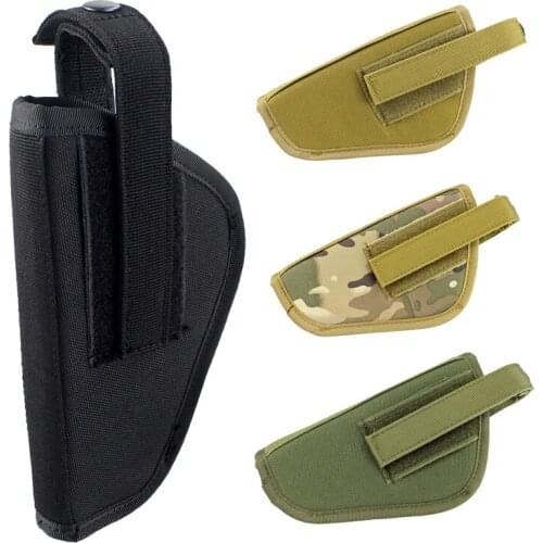 Tactical Ambidextrous Hook Loop OWB Gun Holster for Medium and Large Handguns 2.75 Inch Belt Loop