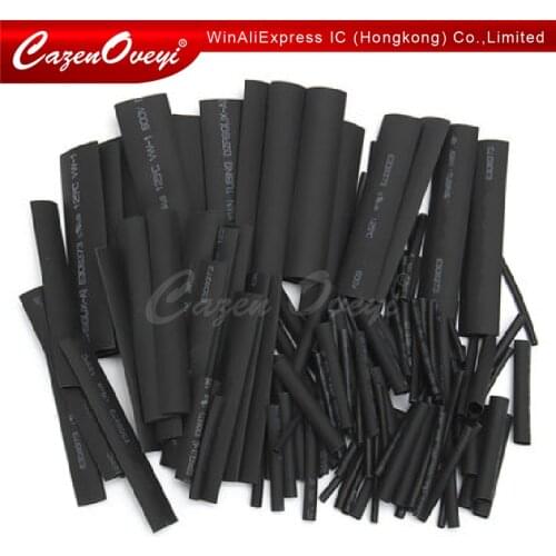 5pcs/lot 5 Meters High quality Black 1mm Heat Shrink Heatshrink Heat Shrinkable Tubing Tube Sleeving Wrap Wire Black Color