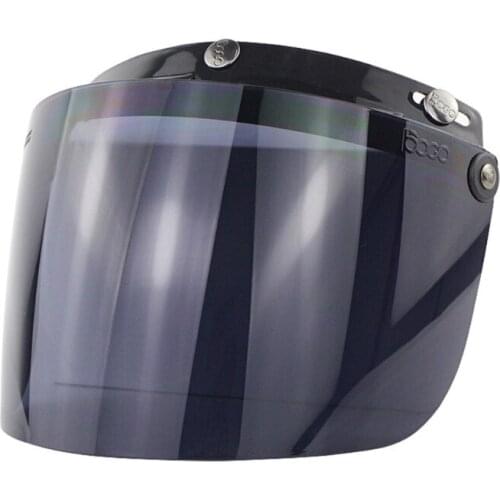 Windproof 3-Snap Visor Lens Shield for Motorcycle Helmets Flip Up Down Open Face Anti glaring Helmet Accessories