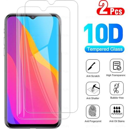 2Pcs Full Cover Protective Glass For Itel Vision 1 Plus Tempered Glass For Vision1+ 1Plus 2020 6.50" Phone Screen Protector Film