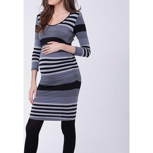 Womens Maternity Dresses Pregnancy Sexy Bodycon Long Sleeve Wrap Pregnant Nursing Dress Pregnant Women Clothes ropa embarazada