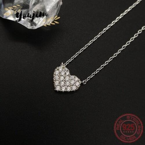 New style zircon adjustable love necklace ladies luxury fashion cute Monaco exquisite 925 silver jewelry gift