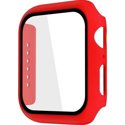 360 Full Screen Protector Cover Bumper Frame Hard Case for Apple Watch 6 5 4 Anti-Scratch Tempered Glass Film for Iwatch 6 5 4