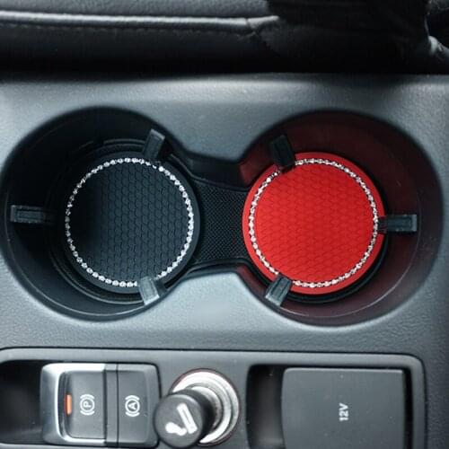 2pcs Car Non-slip Pad Water Cup Bottle Holder Mat For Toyota RAV4 Land Cruiser Camry Highlander Prado Prius Yaris Corolla Vitz