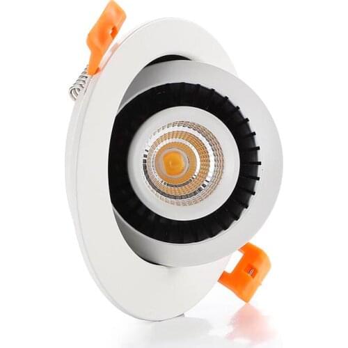 50pcs 360 Degree Orientable 7W LED Ceiling Spot Lights Driverless Dimmable HV COB Downlight Adjustable LED Recessed Lighting