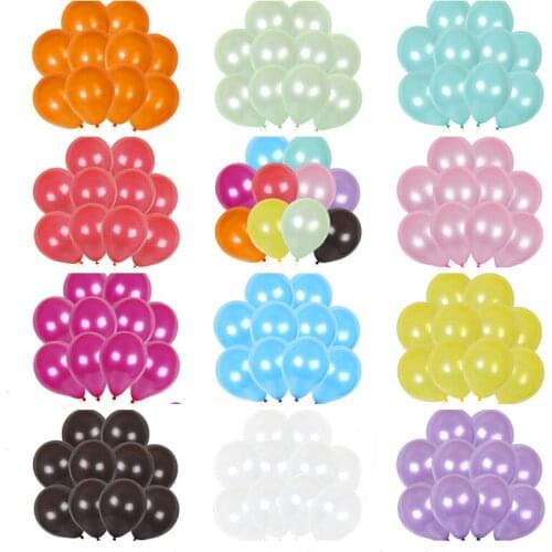 50pcs 10inch 1.5g Black Latex Balloons Helium Balloon Inflatable Wedding Decorations Kids Air Balls Happy Birthday Party Balloon