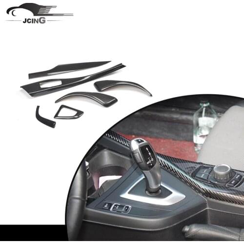 6pcs/set 1Series 2Series Carbon Fiber Auto Car Interior Decoration Trims for BMW F22 E82 E87