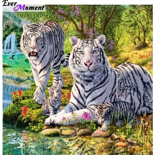 Diy diamond embroidery painting Rhinestone Pasted diamond cross stitch Tool Kits Animal tigers painting mosaic embroidery ASF219
