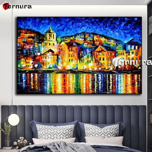DIY diamond painting Abstract architecture oil painting cross stitches full square drill 5D Art puzzle embroidery Home Decor