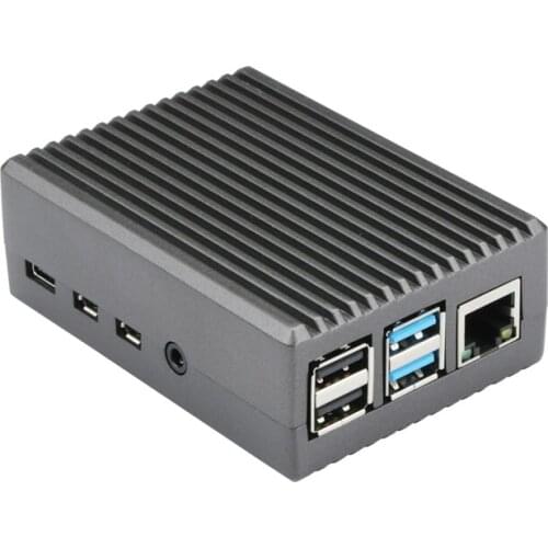 Raspberry Pi 4 Aluminum Case Passive Cooling Gray Shell Metal Enclosure Box Heat Dissipation for RPI 4