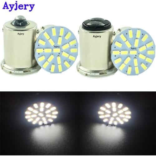 AYJERY 300pcs Truck LED 24V Car led S25 P21W 1156 BA15S 22 led SMD 22smd 3014 3020 LED car turn reverse parking light bulb lamp