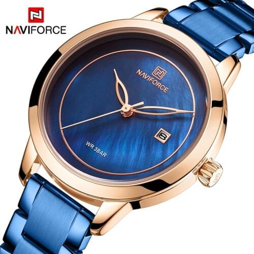 NAVIFORCE Fashion Women Luxury Stainless Steel Quartz Watches Ladies Business Watch Japanese Quartz Movement Relogio Feminino