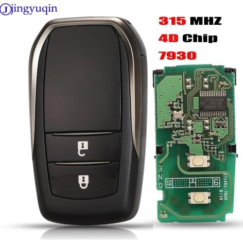 Jingyuqin 2B Remote Key Housing Remote Control For Toyota Fortuner Prado Camry Rav4 Highlander Crown Intelligent Housing