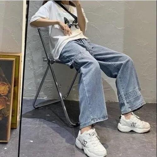 2021 streetwear pants boyfriend ripped hole wide leg jeans for women jean femme mom denim mujer baggy jeans woman high waist