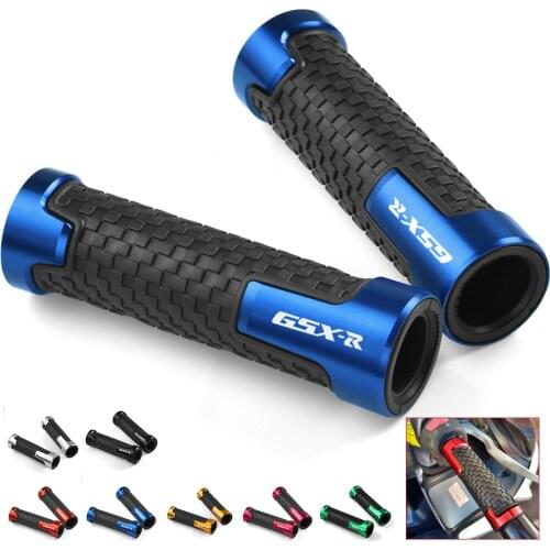 GSXR Motorcycle Hand Grips CNC Aluminum Rubber Gel 22mm Handle Grip For Suzuki HAYABUSA GSXR1300 GSXR 1100 1000 750 600 400