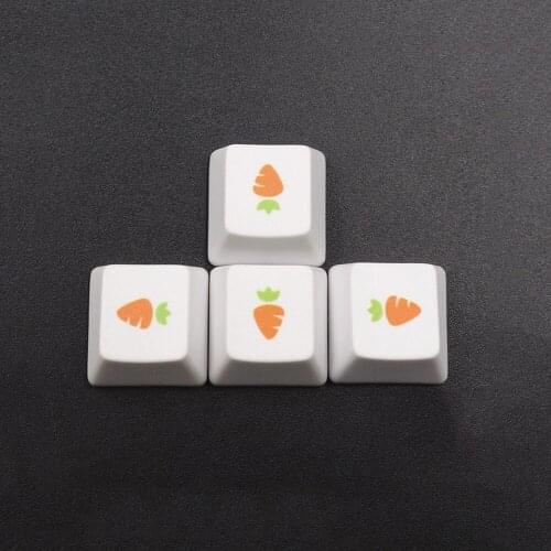 4pcs PBT Keycaps For Cherry Mx Switch Mechanical Gaming Keyboard OEM R1 Sublimation Carrot Arrow Key Cap for IKBC FILCO DUCKY