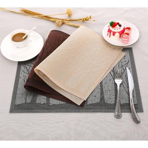 4Pcs/Lot Placemat PVC Insulation Table Mat Home Coaster Bowl Pad Plate Pad Table Mat Tableware Pad Bowl Mat Anti-hot Pads