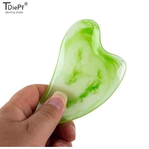 Heart Shaped Gua Sha Stone Board Massage Wrinkle Remove Plate Jade Face Massager Scrapers Tools For Body Back Face Neck Massager