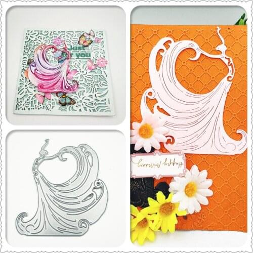 Peacock Queen Wedding Dress Metal Cutting Dies for DIY Scrapbooking Decorative Crafts Supplies Embossing Paper Card New 2019 Die