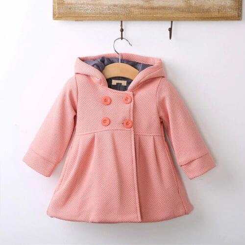 Cute Infant Toddler Baby Girl Winter Warm Wool Blend Pea Coat Snowsuit Jacket Outerwear Clothes