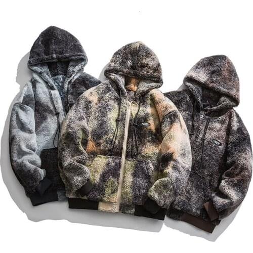 Fashion Winter Mens Clothing Coats Hooded Lamb Wool Jacket Men The New Listing