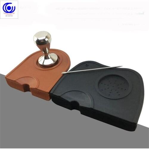 New S/M Silicone Coffee Tamper Mat Holder Espresso Maker Support Base Non-Slip Flexible Corner Barista Home Tea Tools