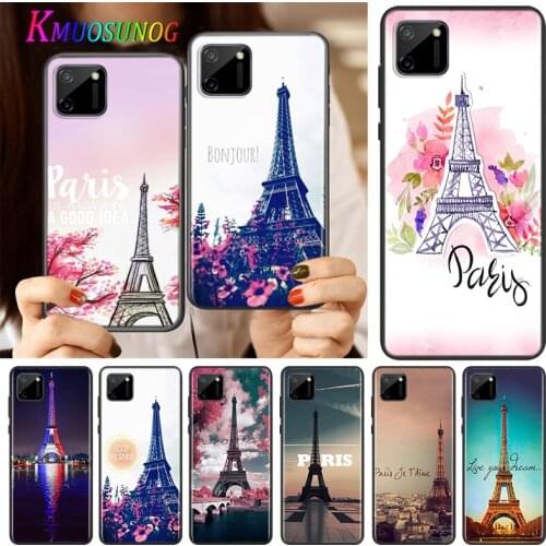 Paris Eiffel Tower Travel Silicone Cover For Realme V15 X50 X7 X3 Superzoom Q2 C11 C3 7i 6i 6s 6 Global Pro 5G Phone Case