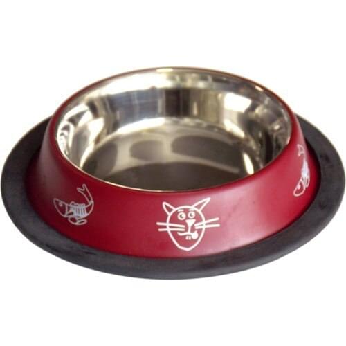 Tommy Steel Food Container Claret Red Cat Fish Patterned 250 Ml