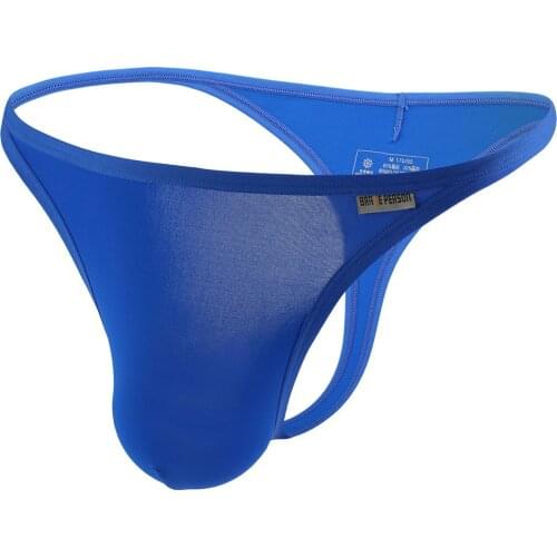 Men Sexy Bikini Thong Ultra Thin Underwear Bulge Pouch G String Jockstrap hombre Briefs Lingerie Mini T-back Underpants