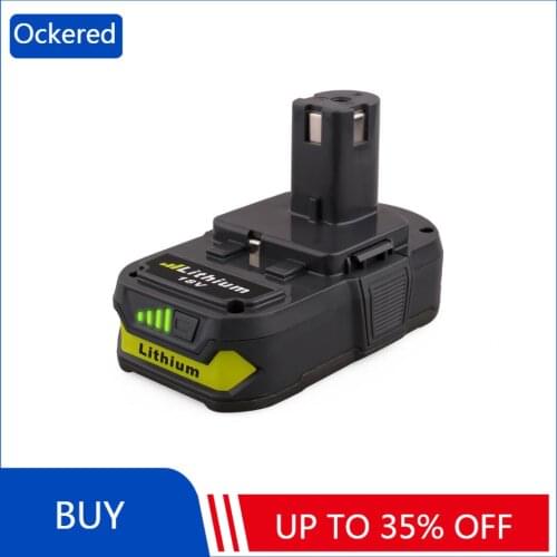 Ockered 18V 3000mAh 3.0A Replacement Rechargeable Lithium Battery for Ryobi P104 P105 P102 P103 P107 P108