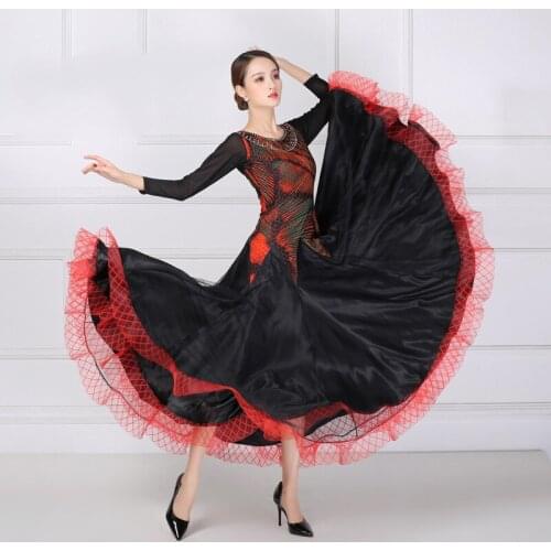 Sexy ballroom dance competition dress women Fashion modern dance practice dress New waltz dacing dress costumes