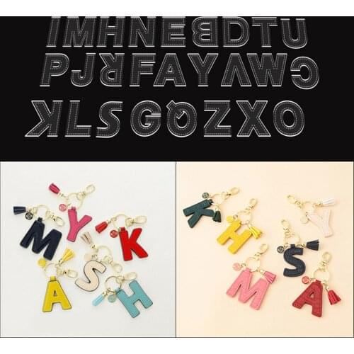 26pcs DIY Handmade Leather Clear Acrylic Letter Pattern Stencil Template