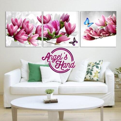3pcs orchid butterfly 5d diy diamond painting square drill diamond embroidery mosaic modern triptych home decoration 3d painting