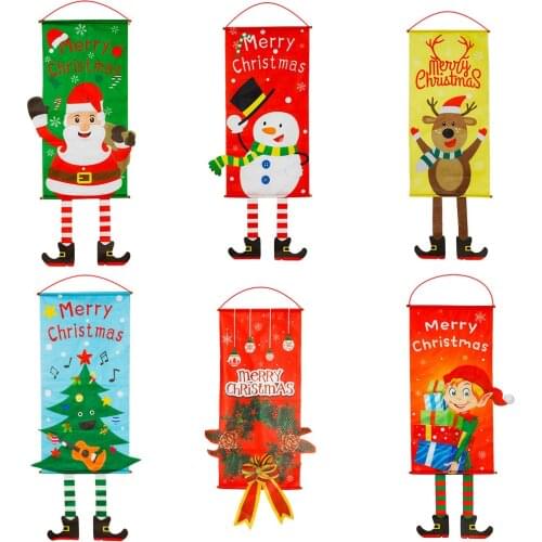 5 Colors Christmas Decorations Hanging For Children Legs Creative Hanger Shopwindow Wall Presentation Christmas-Day Supply