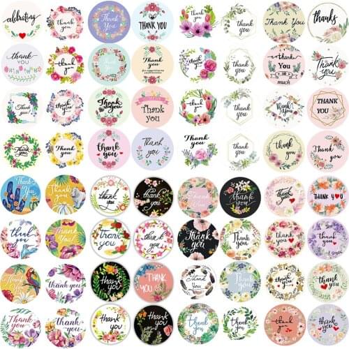 50-500 pcs New Design Thank You Sticker Gift Sealing Stickers Diary Scrapbooking Label Festival Birthday Party Gift Decoration