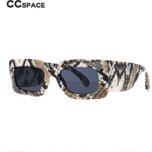 53026ES Rectangle Sunglasses Snakeskin Pattern Fashion Charm Men Womens Shade UV400
