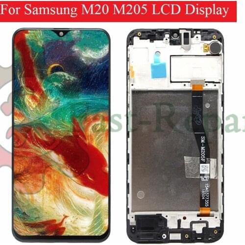 6.3''For Samsung Galaxy M20 2019 SM-M205 M205F M205G/DS LCD with frame Display Touch Screen Digitizer Assembly Replace M20 lcd