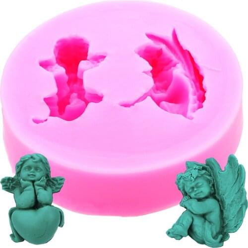 Angel Baby Cake Mould Cute Kid Cake Mold Fondant Biscuit Cake Decoration Creative cake mold Silicone Mould