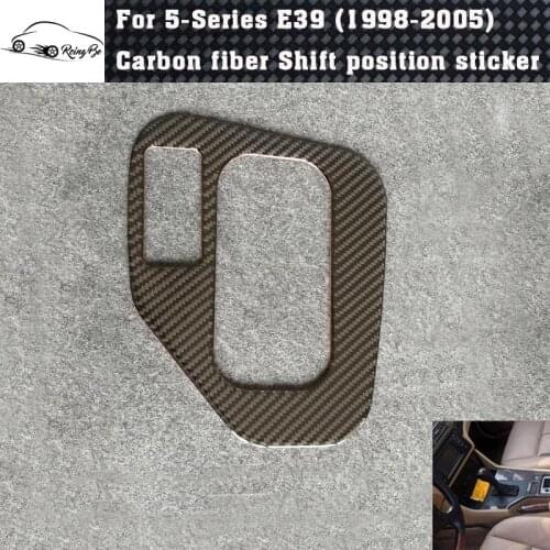 Automotive interior shift knob position Carbon fiber Sticker For BMW 5 Series E39 520i 530i