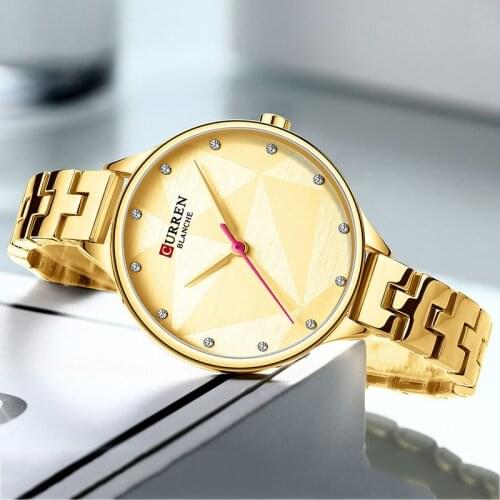 Curren Women Watches Top Brand Luxury Ladies Watch Luxury Gold Women Watches Womens Stainless Steel Quartz Womens Wristwatch