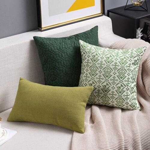 Modern Green Series Cushion Cover 45x45cm High Quality Geometric Decorative Throw Pillowcases Home Decor Sofa Bed Pillow Case