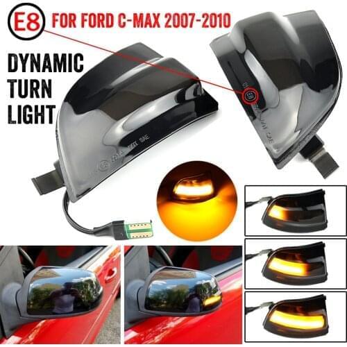 Dynamic Turn Signal Light Car Rear View Mirror LED Indicator Blinker For FORD Focus 2 MK2 2004 - 2008 C-MAX
