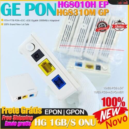 100% Original New Gpon ONU HG8310M ftth Fiber Optic HG8010H ont Router 1GE with power EPON ONU Class B+ FTTH Terminal