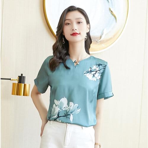 Блузки с цветами Houthion China At AliExpress