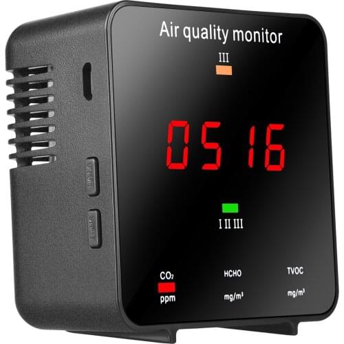 KF-906B Multi-function Digital Display Indoor/Outdoor CO2 TVOC Detector Co2 Meter High Accuracy Air Quality Monitor Gas Detector