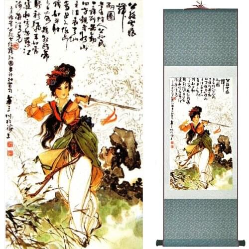 Pretty girl painting Chinese Art Painting Home Office Decoration Chinese painting art figure painting 2019072709