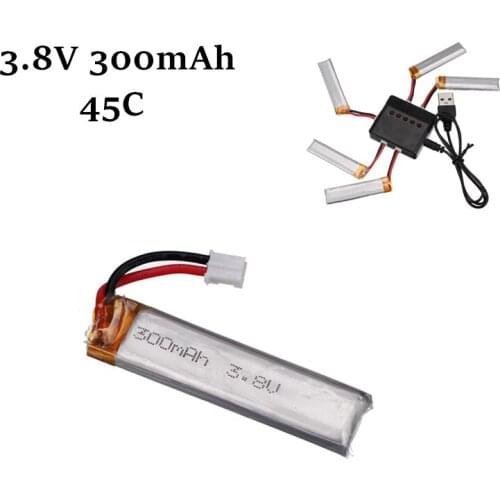 3.8V 300mAh Lipo Battery PH2.0 Plug Connecor for US65 UK65 QX65 for Mobula7 Drone FPV Part toy part battery